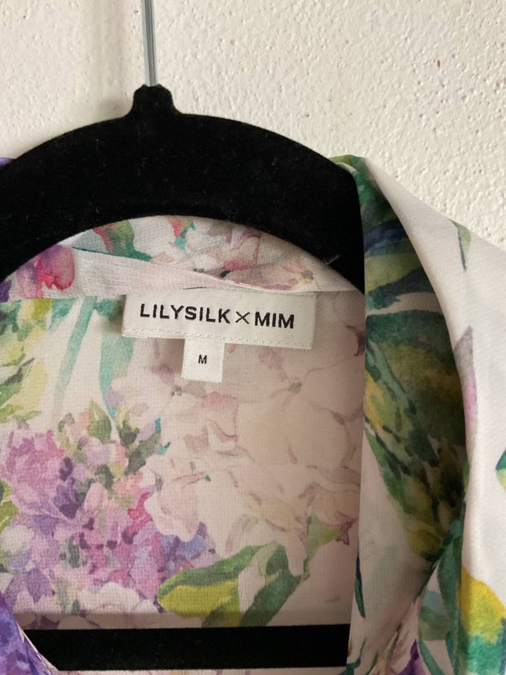 LilySilk X MIM Women's Floral 2 in 1 Silk Blouse Long Sleeve 100% Silk Shirt Top - Picture 8 of 10